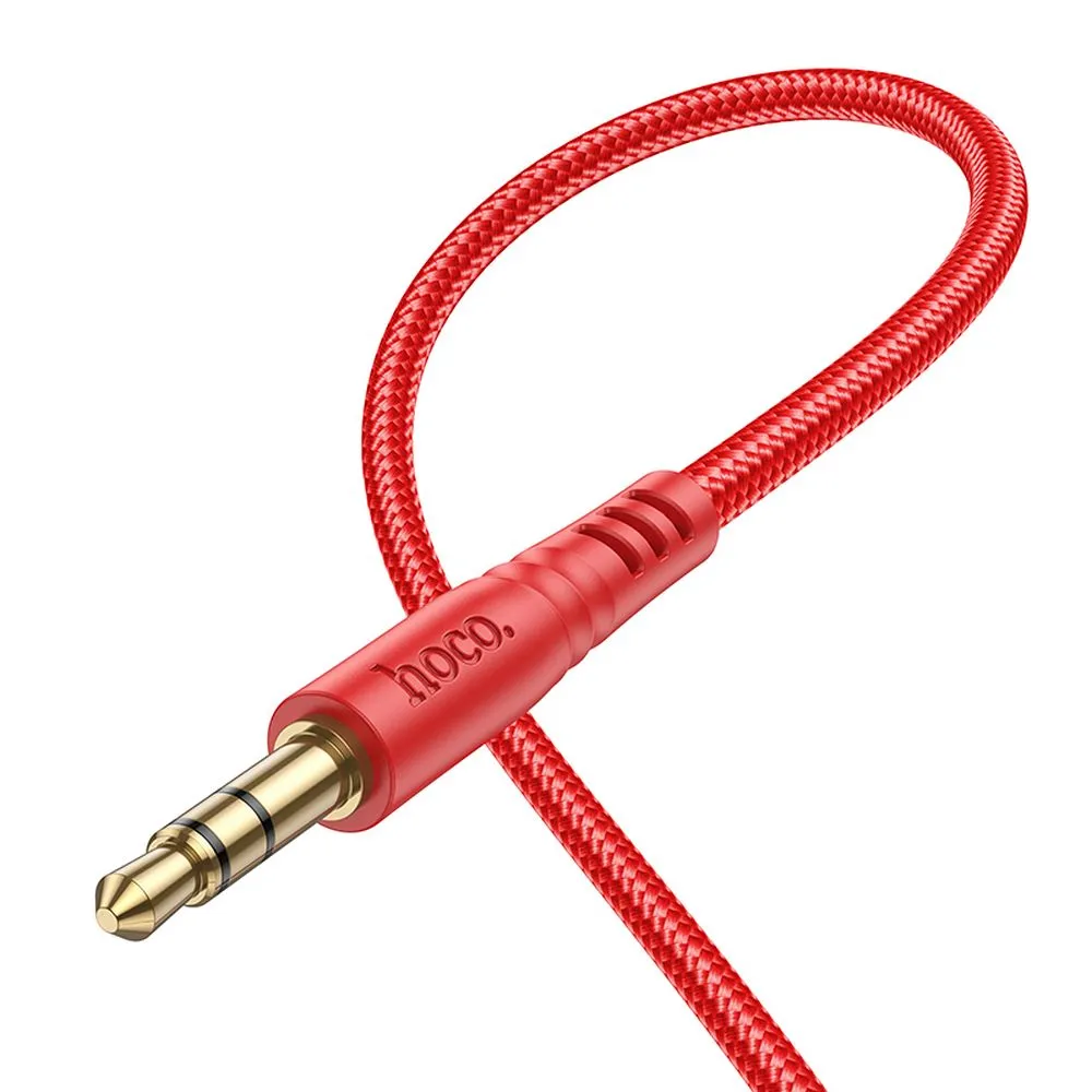 Cable AUX Jack 3,5 mm to Jack 3,5 mm Hoco 1 m UPA24 red