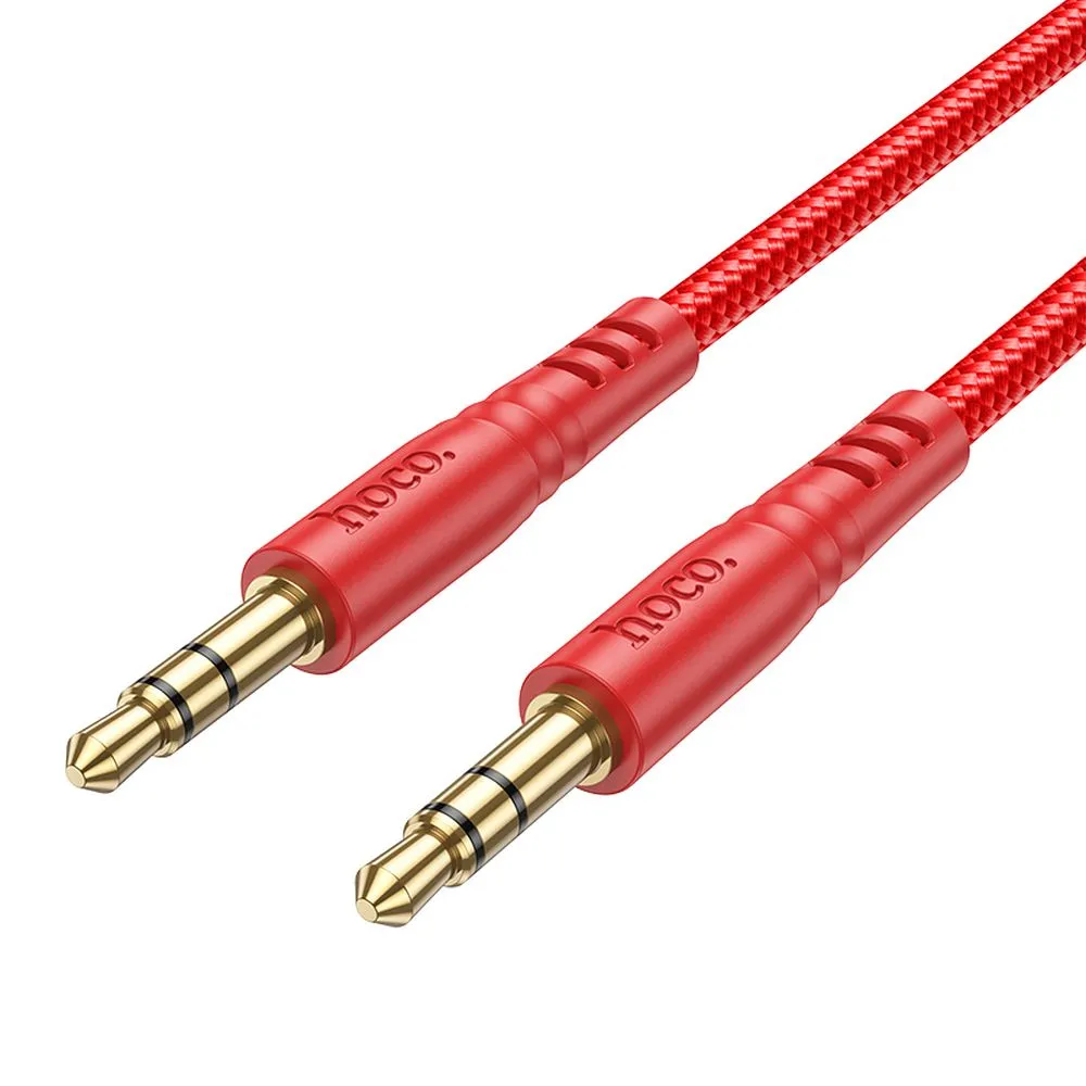 Cable AUX Jack 3,5 mm to Jack 3,5 mm Hoco 1 m UPA24 red