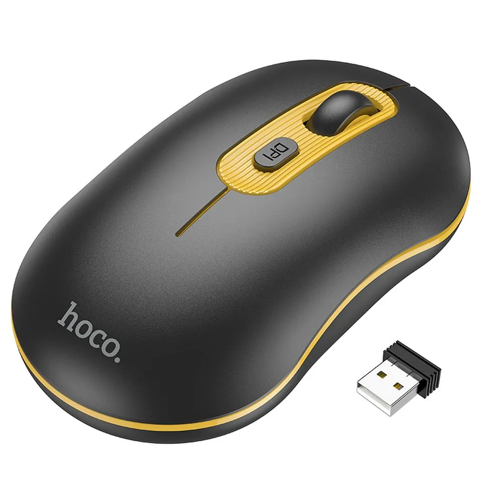 HOCO drahtlose 2.4G 1600 dpi Computer Maus GM21 schwarz