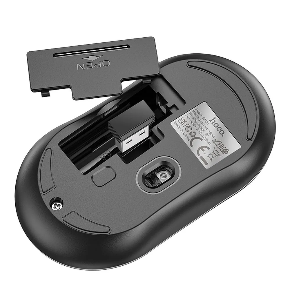 HOCO drahtlose 2.4G 1600 dpi Computer Maus GM21 schwarz