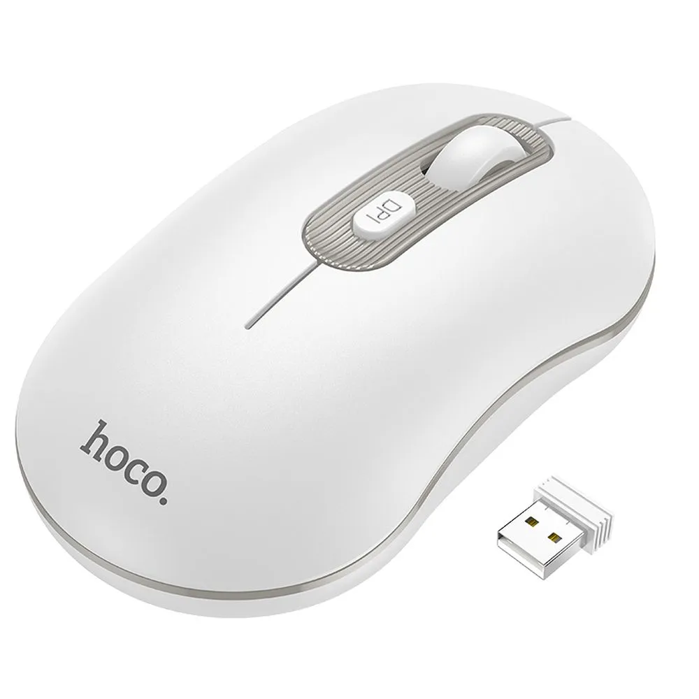 HOCO drahtlose 2.4G 1600 dpi Computer Maus GM21 weiß