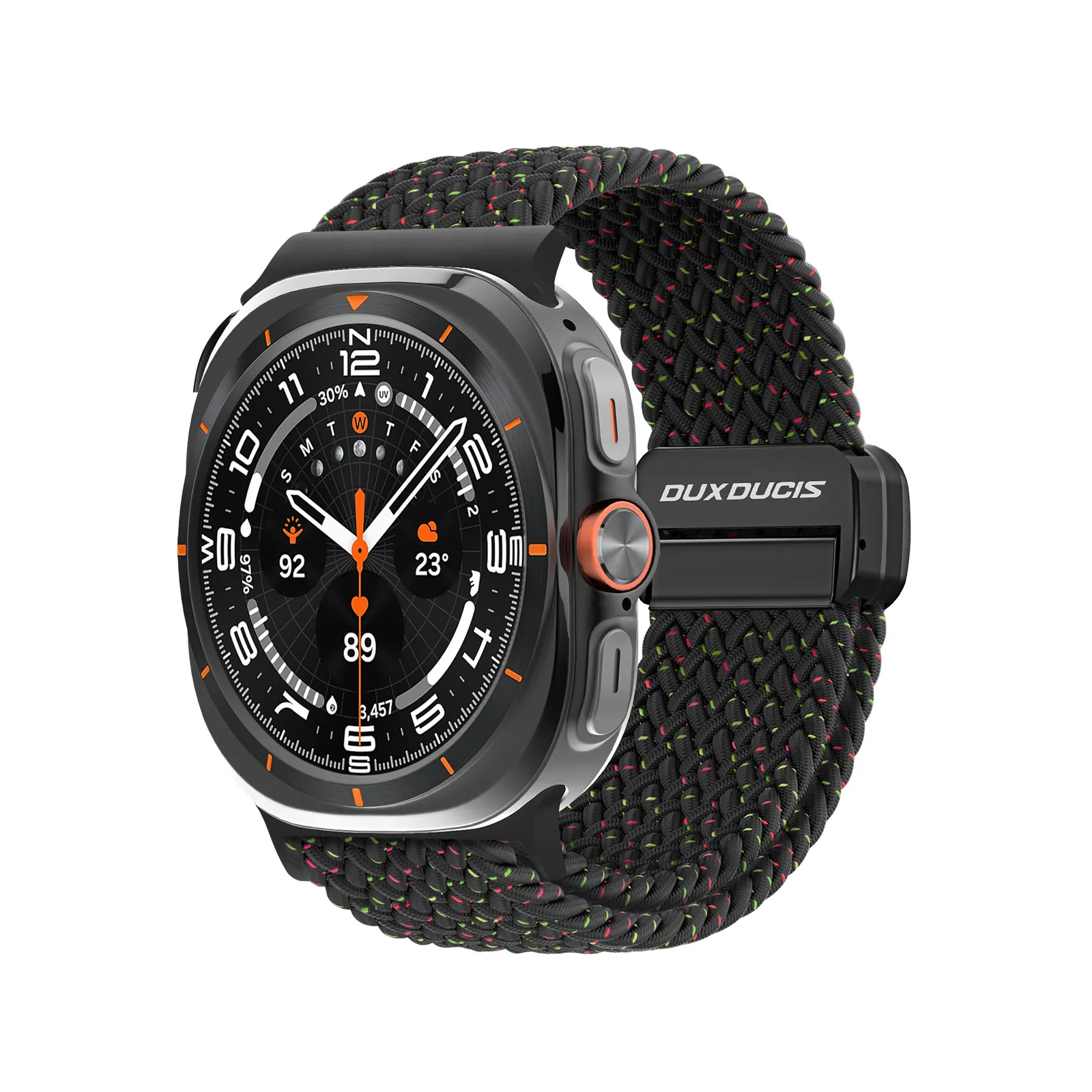 DUX DUCIS Armband MIXTURE PRO geflochten fur Samsung Watch 47 mm schwarz