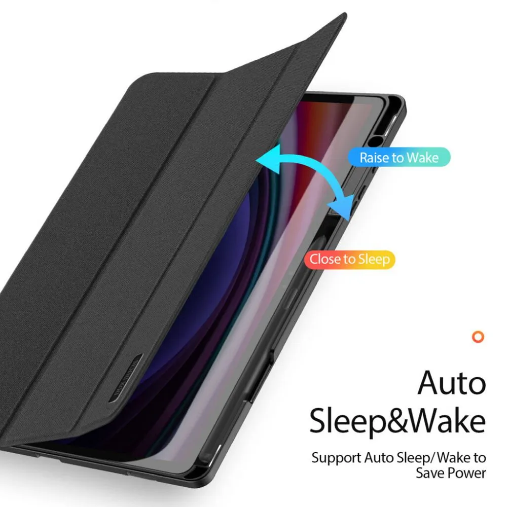 DUX DUCIS DOMO faltbares Case mit Stylus-Halter passend für SAMSUNG Tab S10 Plus/S9 Plus/S9FE Plus schwarz