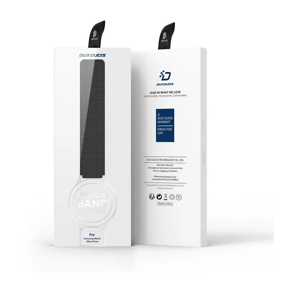 DUX DUCIS MILANESE Magnetarmband aus Edelstahl 47 mm schwarz