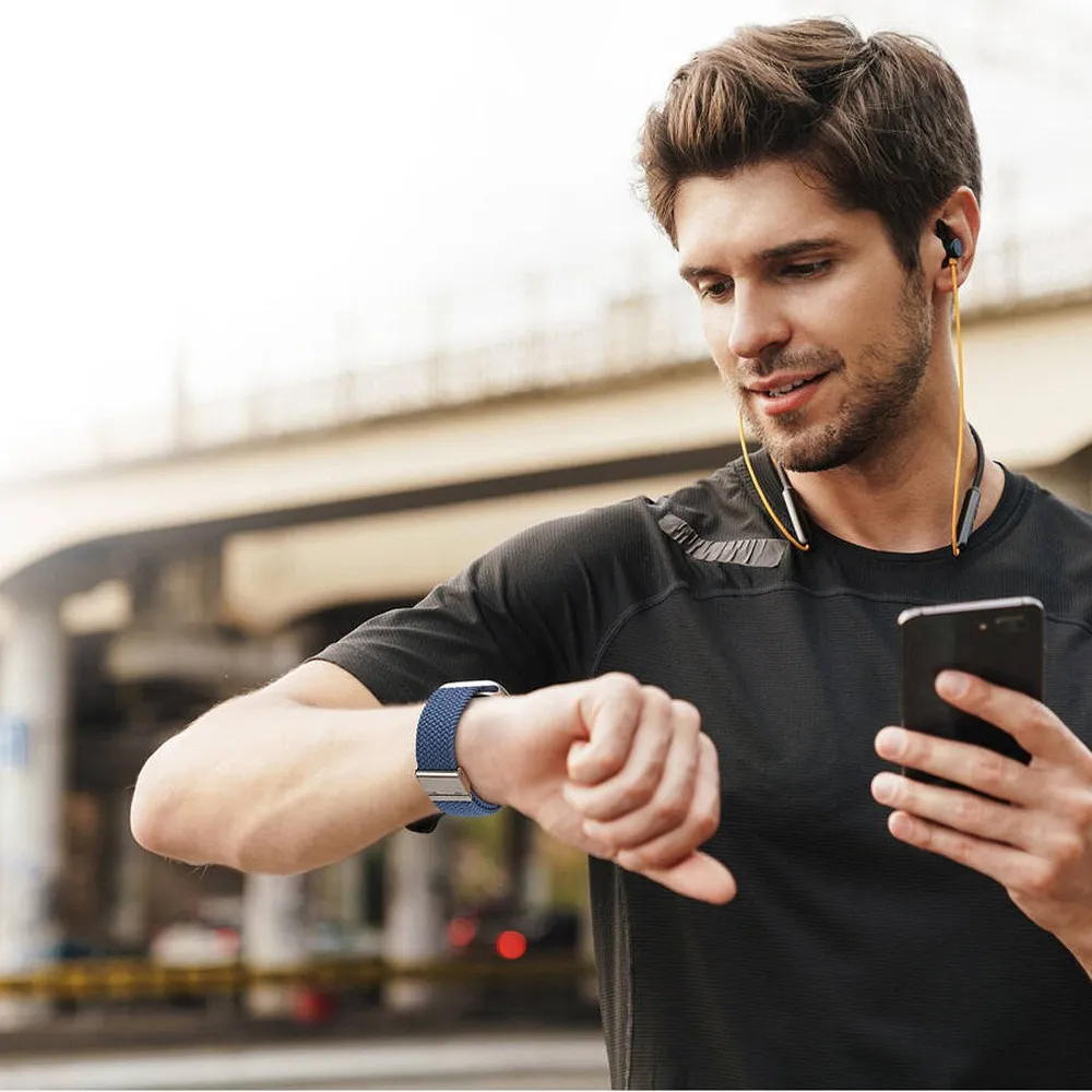 DUX DUCIS MIXTURE PRO geflochtenes Armband passend für Apple Watch 42 / 44 / 45 / 49 mm blau