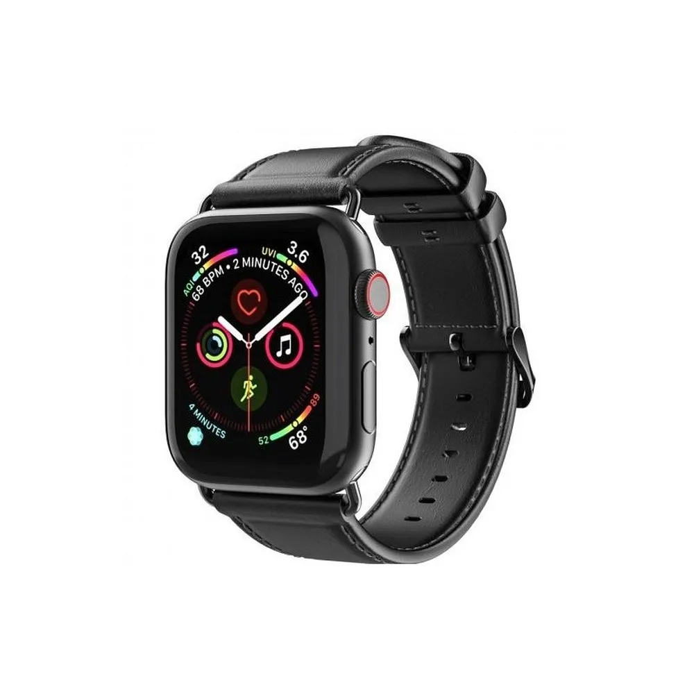 DUX DUCIS YA Leder Armband passend für Apple Watch 38 / 40 / 41 mm schwarz