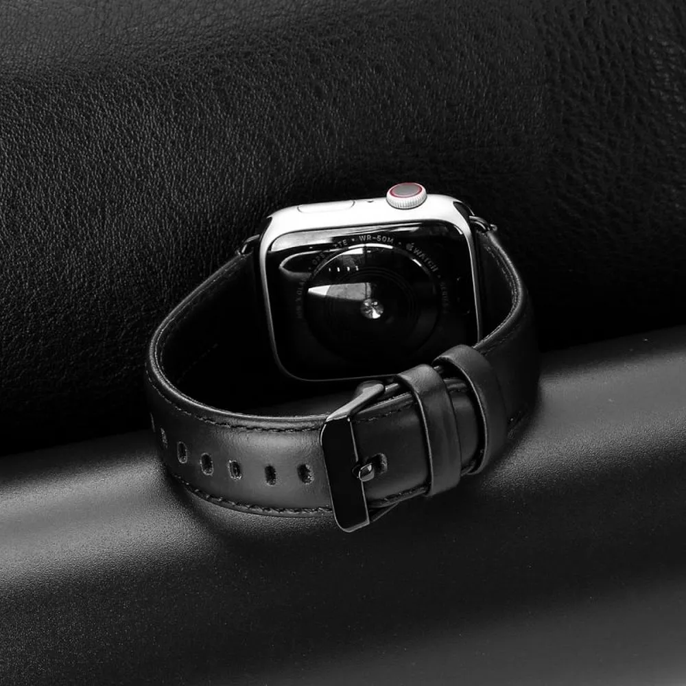 DUX DUCIS YA Leder Armband passend für Apple Watch 38 / 40 / 41 mm schwarz