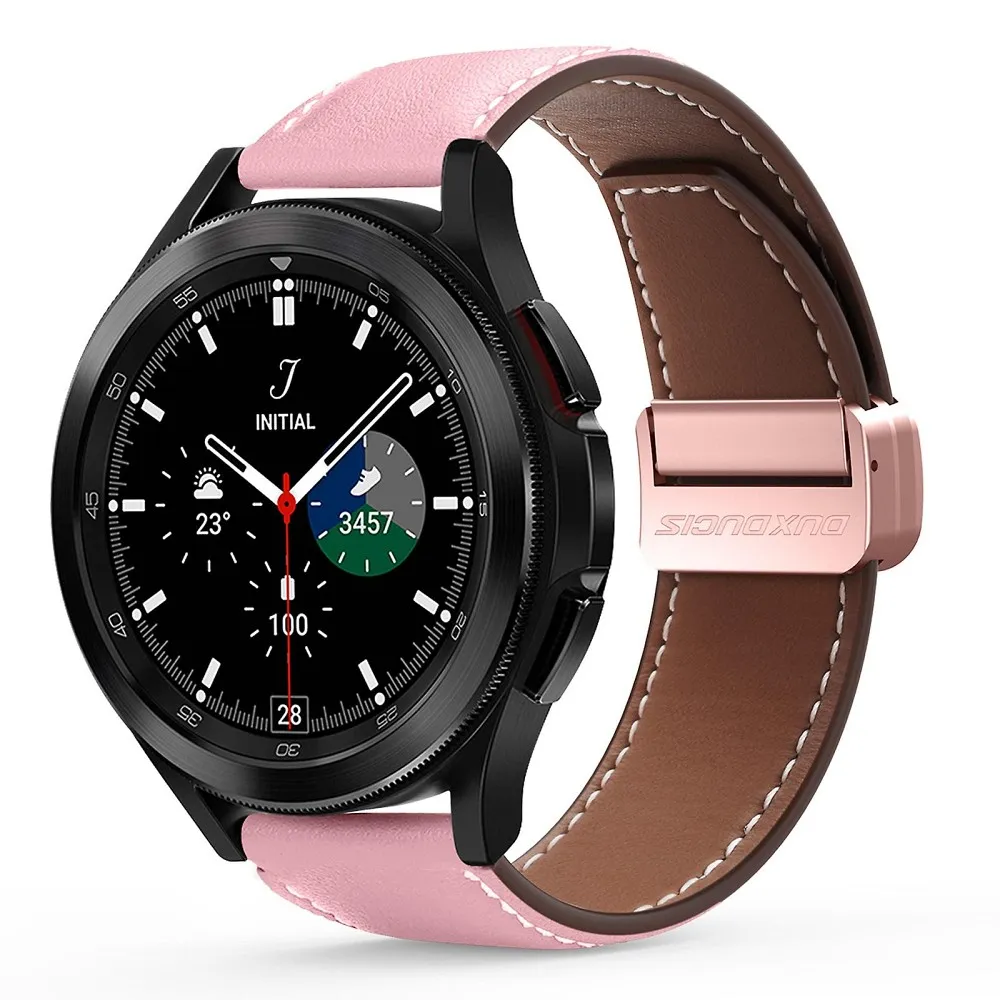 DUX DUCIS YA Leder Armband passend für Apple Watch 38 / 40 / 41 mm rosa