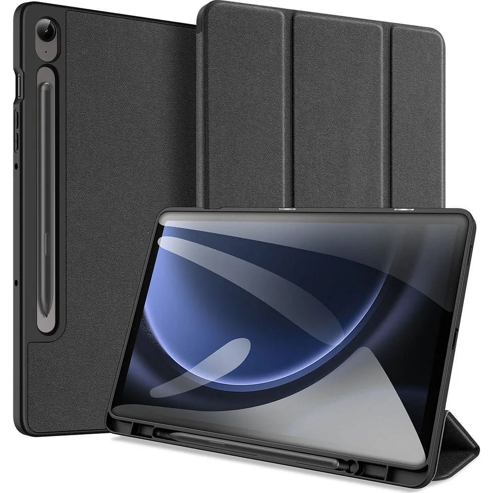 DUX DUCIS DOMO faltbares Case mit Stylus-Halter passend für SAMSUNG Tab S9 FE/S10 FE schwarz