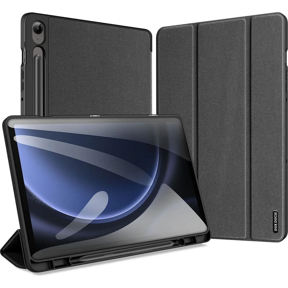 DUX DUCIS DOMO faltbares Case mit Stylus-Halter passend für SAMSUNG Tab S9 FE/S10 FE schwarz