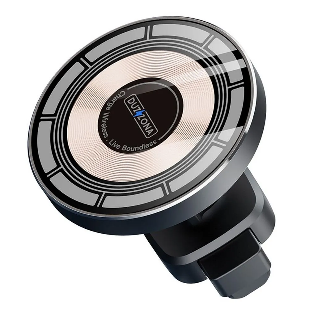 DUZZONA V2 - Autoinduktionshalter passend für Kühlergrill kompatibel mit MagSafe 15W schwarz