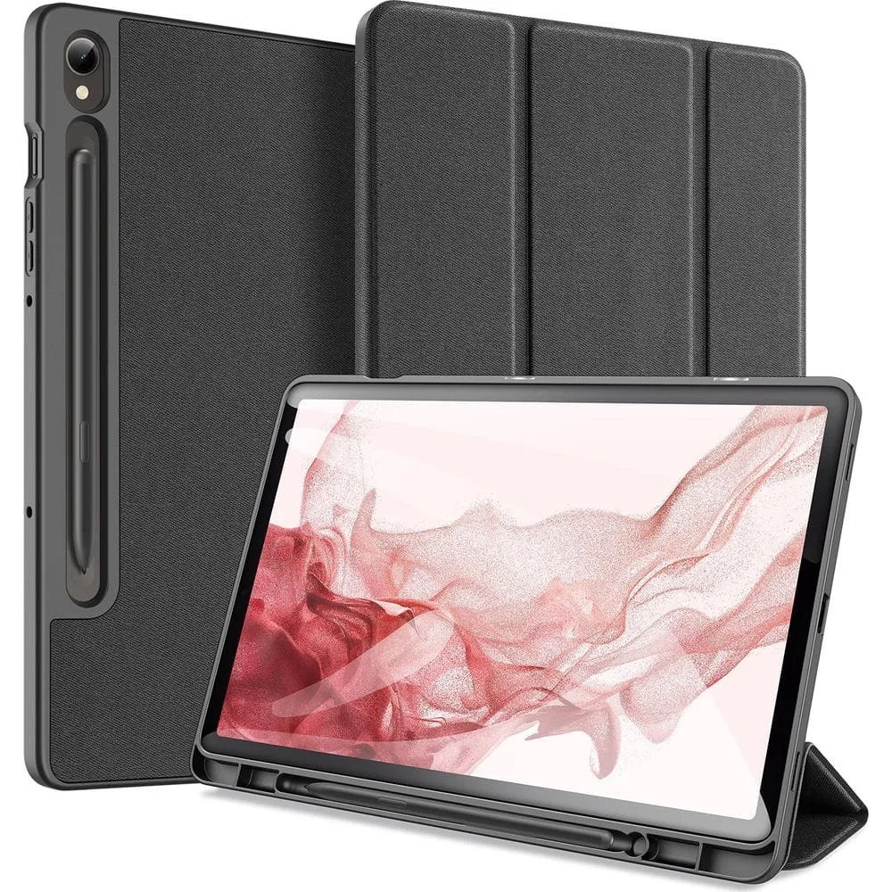 DUX DUCIS DOMO faltbares Case mit Stylus-Halter passend für SAMSUNG Tab S9 schwarz