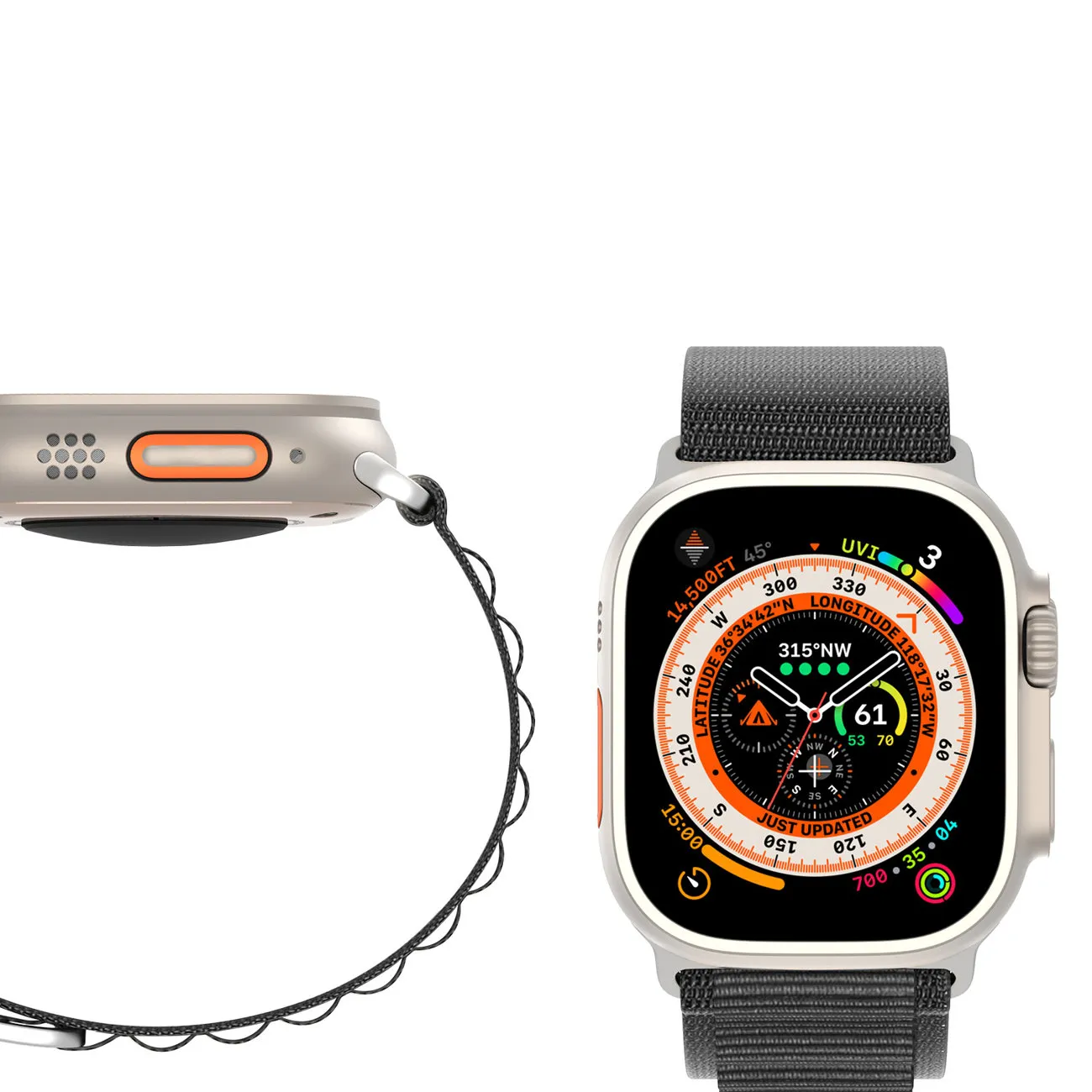 DUX DUCIS GS Nylon Armband passend für Apple Watch 42 / 44 / 45 / 49 mm schwarz
