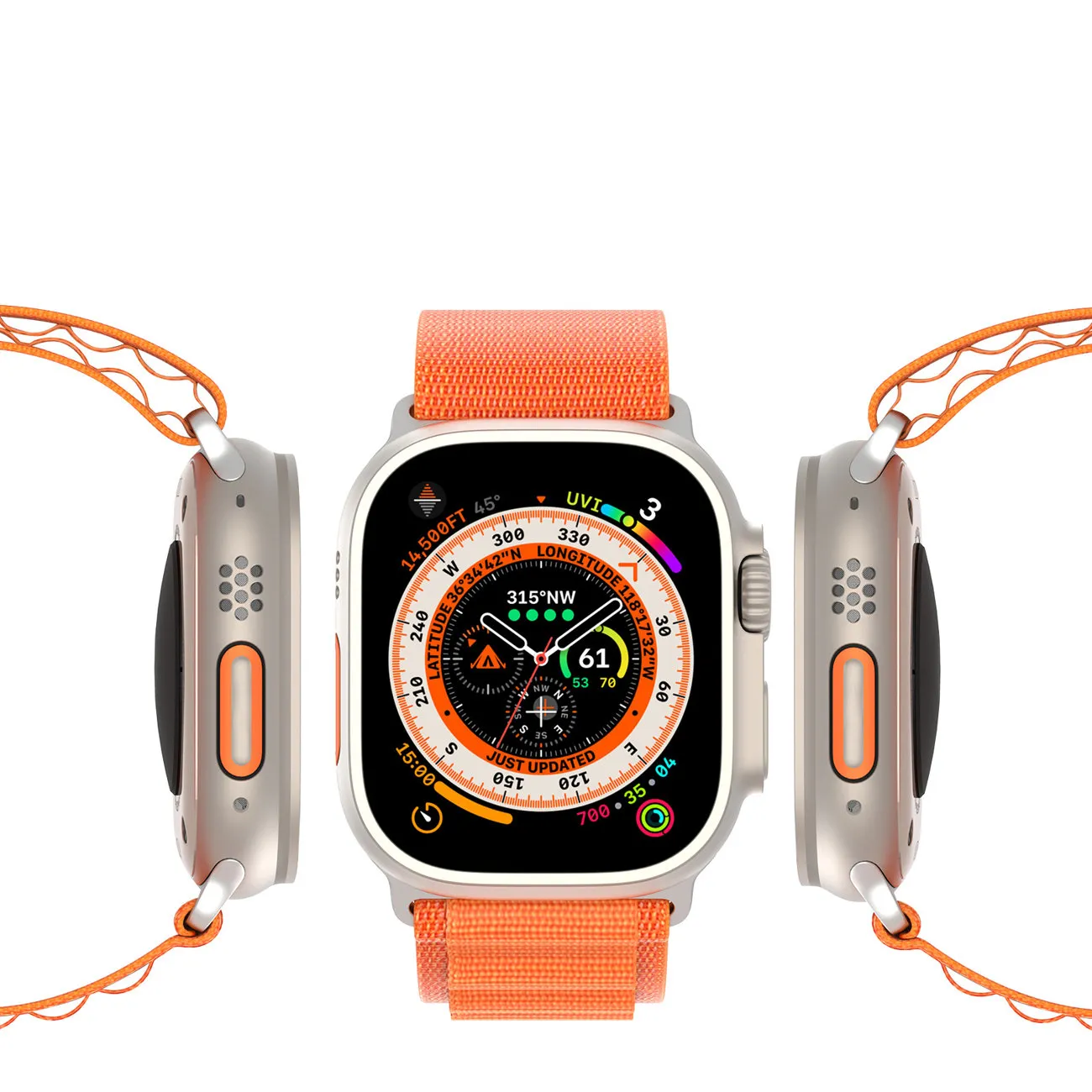 DUX DUCIS GS Nylon Armband passend für Apple Watch 42 / 44 / 45 / 49 mm orange
