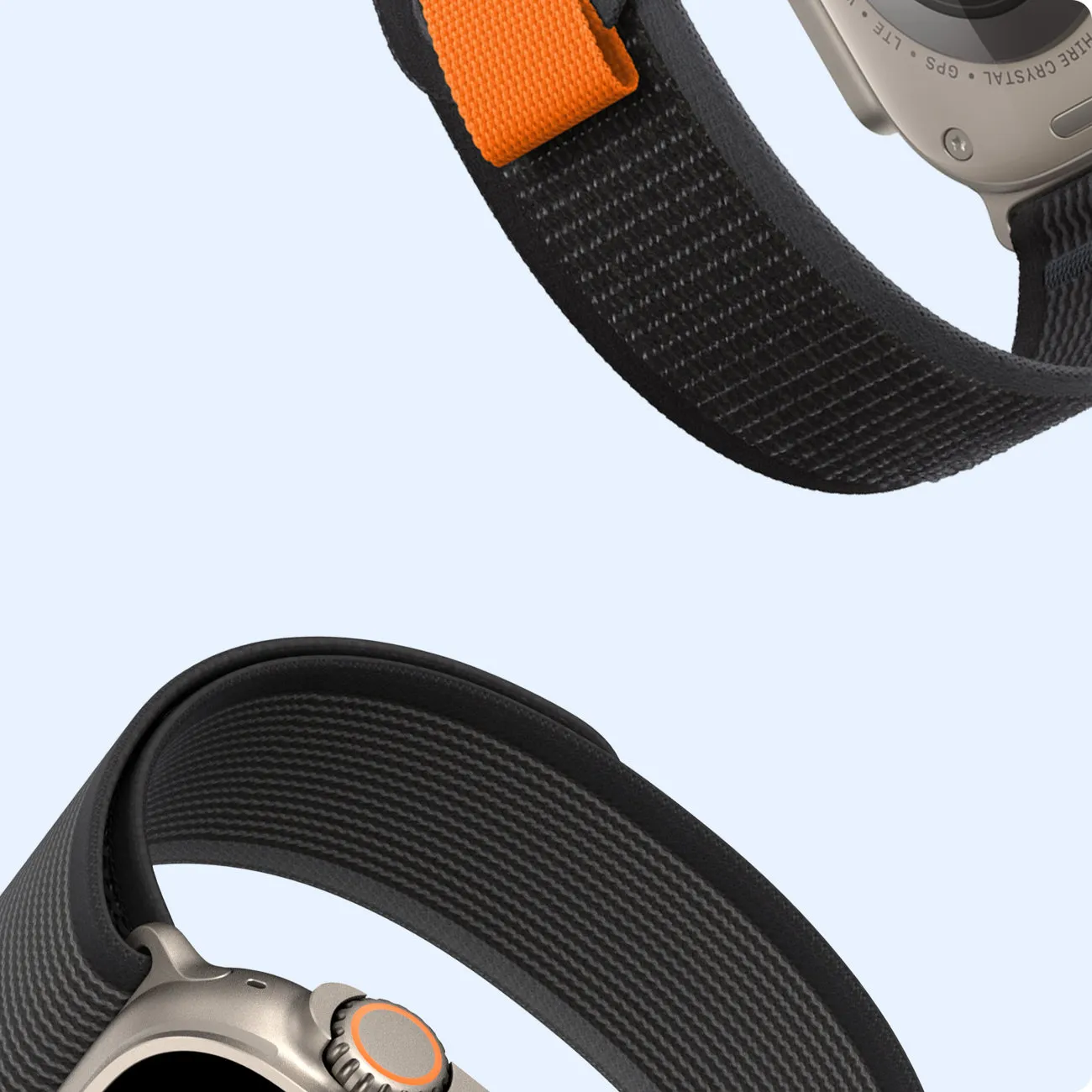 DUX DUCIS YJ Nylon Armband passend für Apple Watch 42 / 44 / 45 / 49 mm schwarz grau