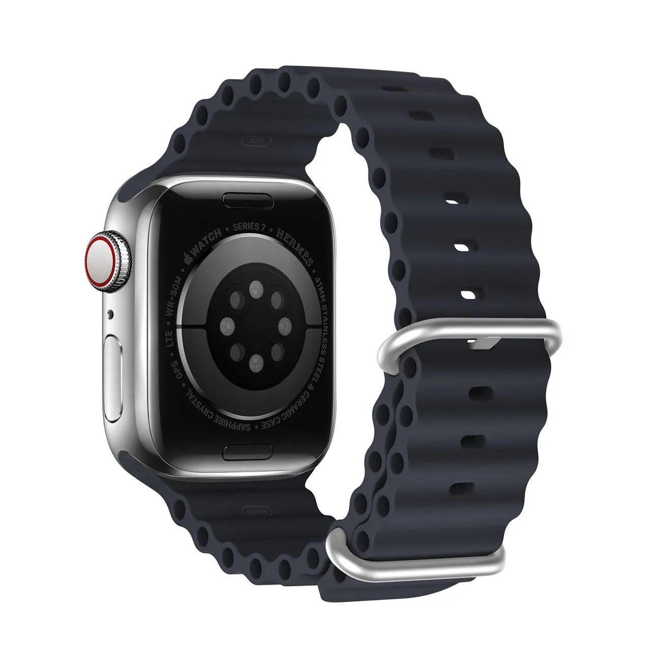 DUX DUCIS OCEAN WAVE Silikon Armband passend für Apple Watch 38 / 40 / 41 mm graphit