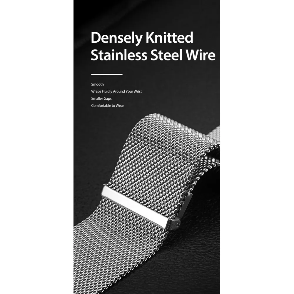 DUX DUCIS MILANESE magnetisches Armband aus Edelstahl passend für Apple Watch 38 / 40 / 41 mm grau