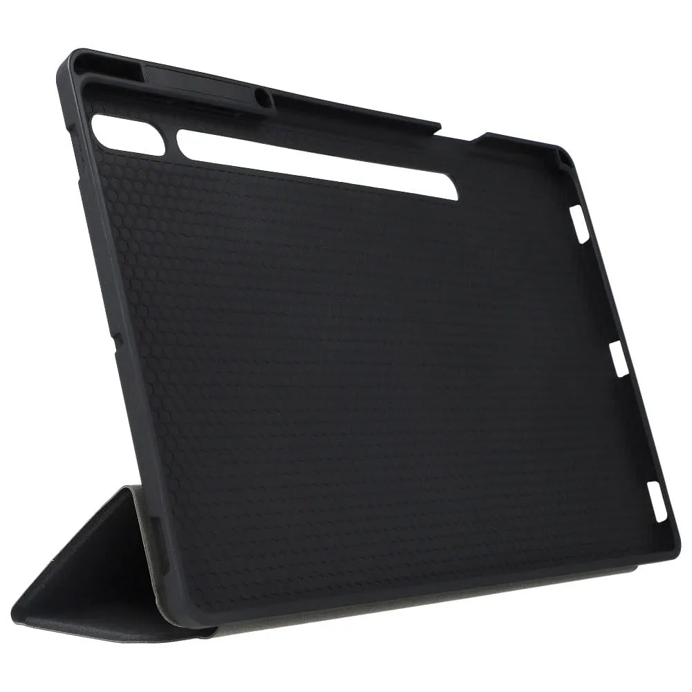 DUX DUCIS DOMO klappbares Case mit Stylus-Halter passend für SAMSUNG Tab S8 Plus (X800/X806)/S7FE(T730/T736B)/S7 Plus (T970/T976B) schwarz