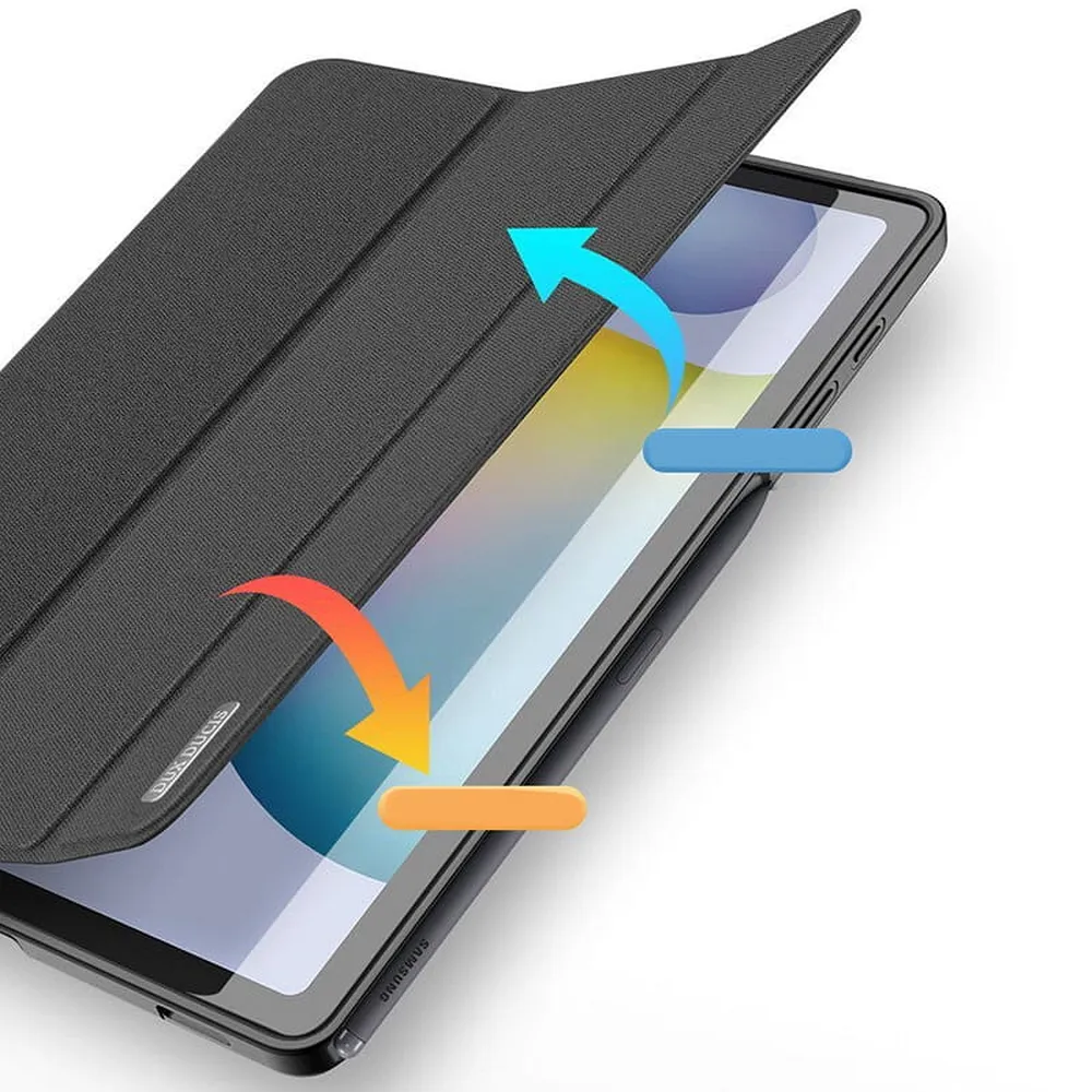 DUX DUCIS DOMO klappbares Case mit Stylus-Halter passend für SAMSUNG Tab S6 Lite (P610/P613/P615/P619) schwarz