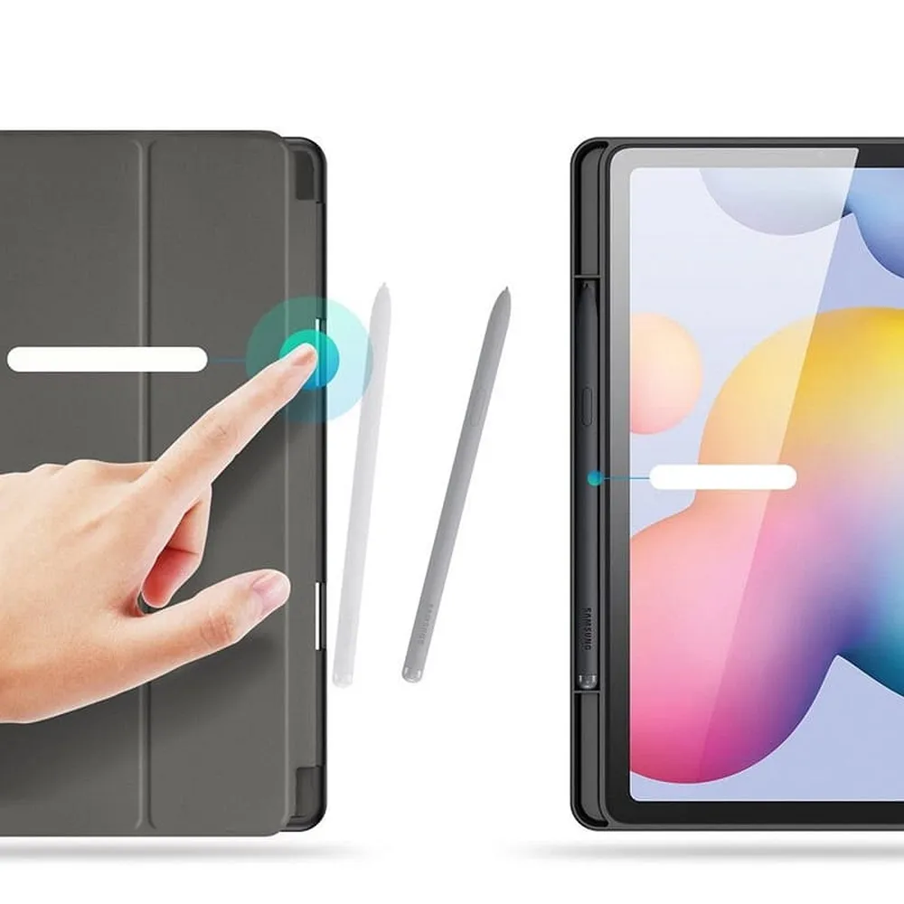 DUX DUCIS DOMO klappbares Case mit Stylus-Halter passend für SAMSUNG Tab S6 Lite (P610/P613/P615/P619) schwarz