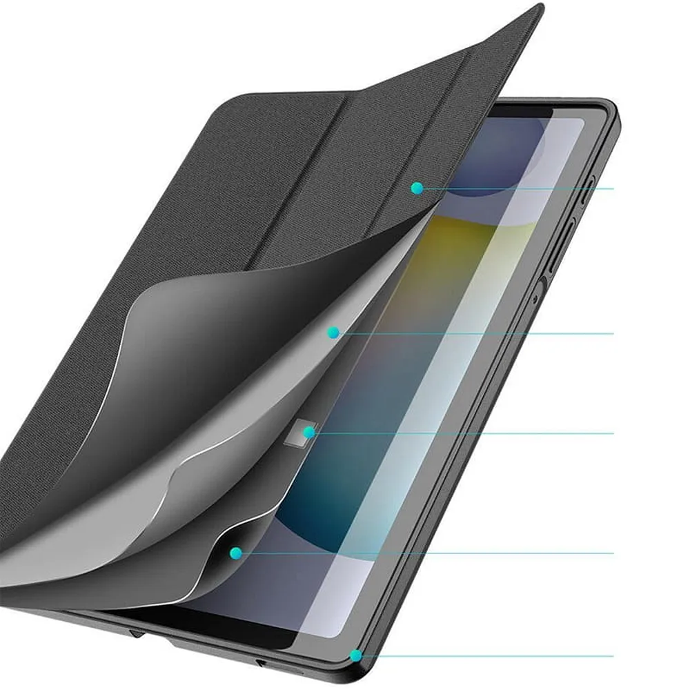 DUX DUCIS DOMO klappbares Case mit Stylus-Halter passend für SAMSUNG Tab S6 Lite (P610/P613/P615/P619) schwarz