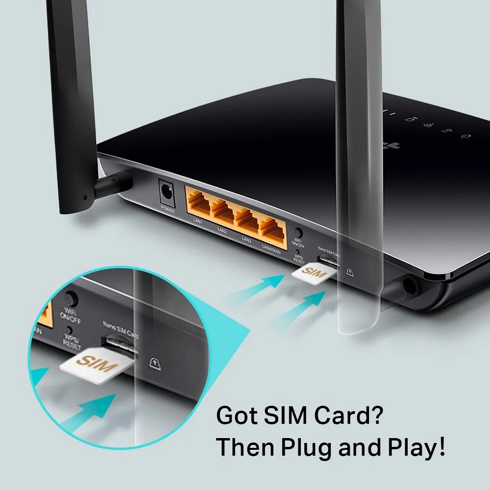 TP-LINK 4G LTE Wi-Fi-Router SIM-Karteneingang TL-MR6400