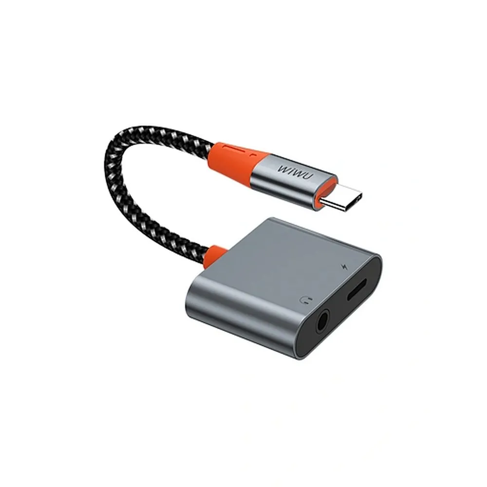 WiWU - Audio Adapter LT10 Typ C auf Typ C + 3,5mm