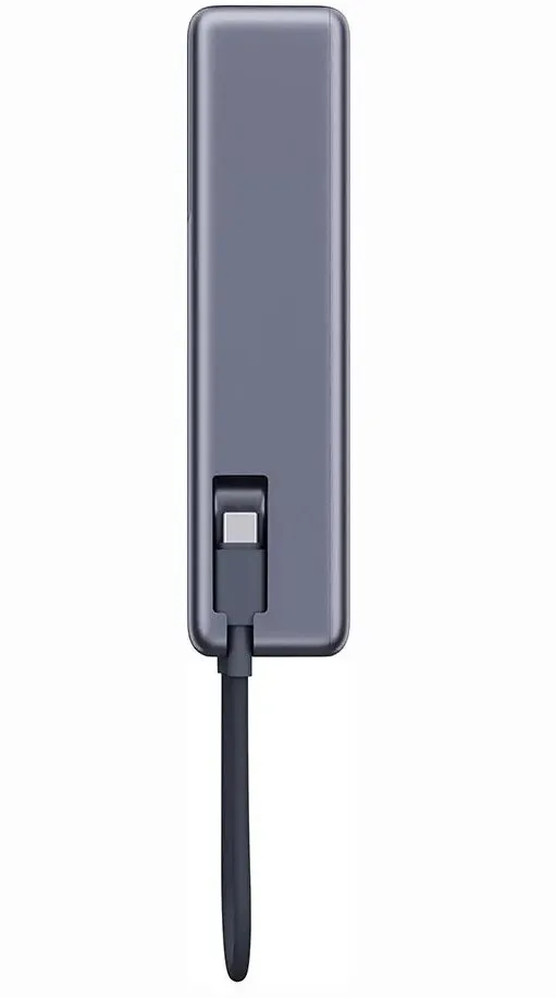 Powerbank Xiaomi 10000 mAh QC PD 165W with built-in cable USB C PB1165MI with LED dispaly gray