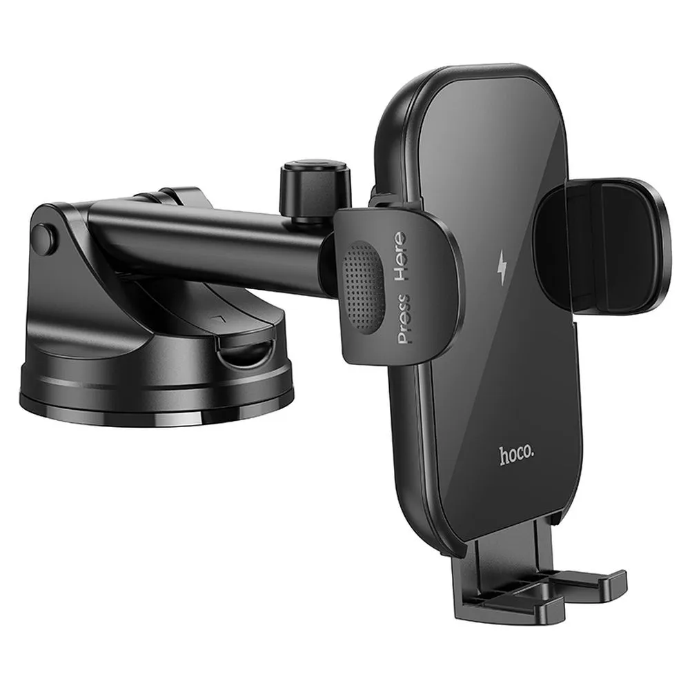 Wireless car phone holder Hoco 15 W windshield / dashboard HW5 black