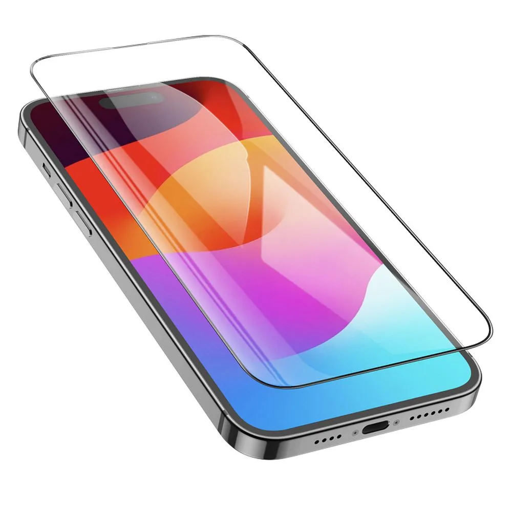 HOCO HD 5D Guardian Gehärtetes Glas Schild (SET 10in1) - passend für iPhone 15 Pro Max schwarz (G14)