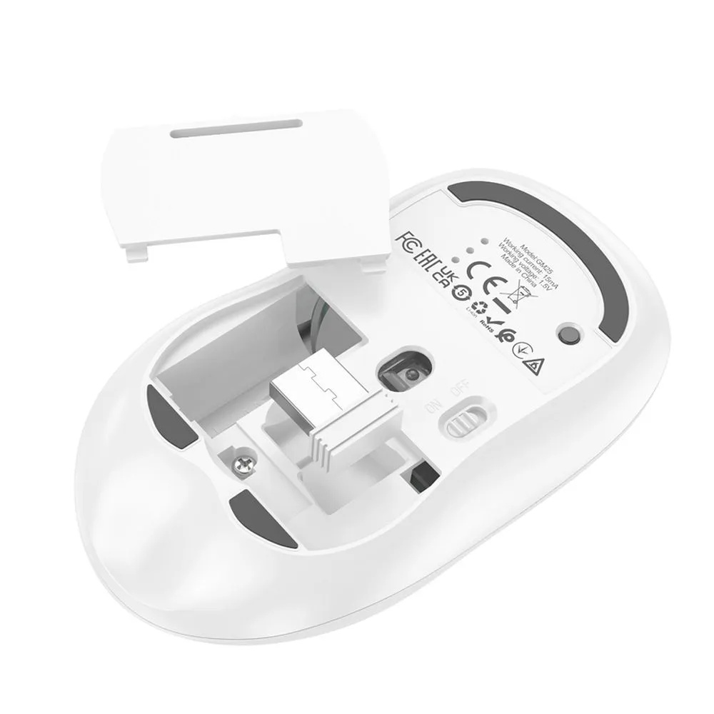 HOCO drahtlose 2.4G 1600 dpi Computer-Maus GM25 weiß