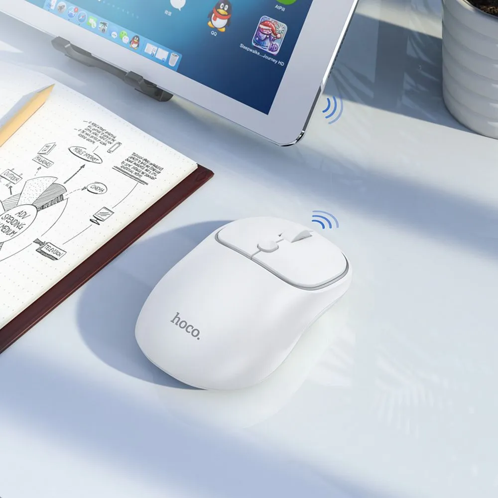 HOCO drahtlose 2.4G 1600 dpi Computer-Maus GM25 weiß