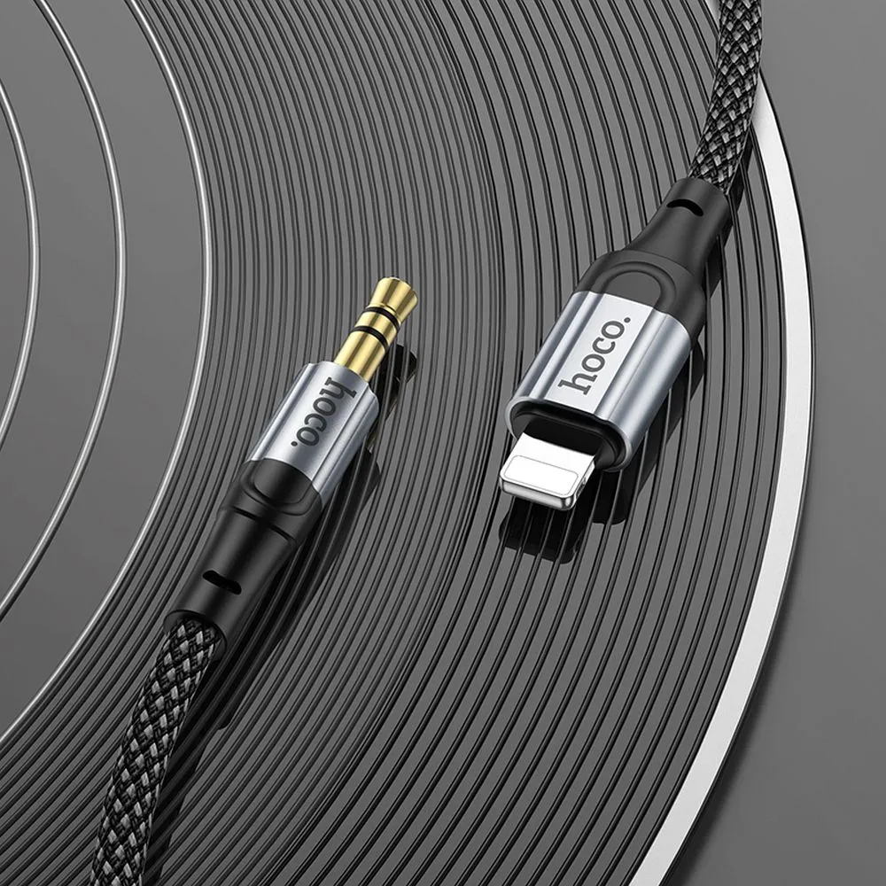 Cable AUX Lightning to Jack 3,5 mm Hoco 1 m UPA26 black