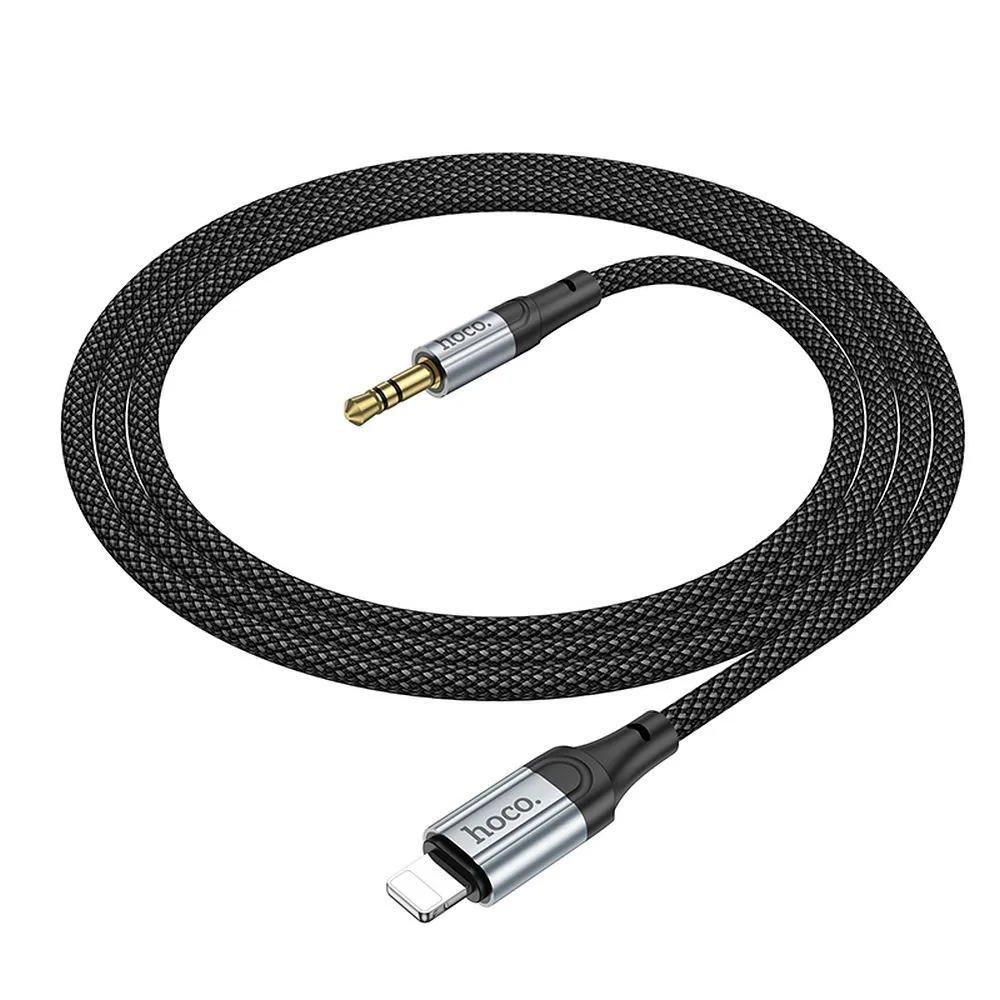 Cable AUX Lightning to Jack 3,5 mm Hoco 1 m UPA26 black