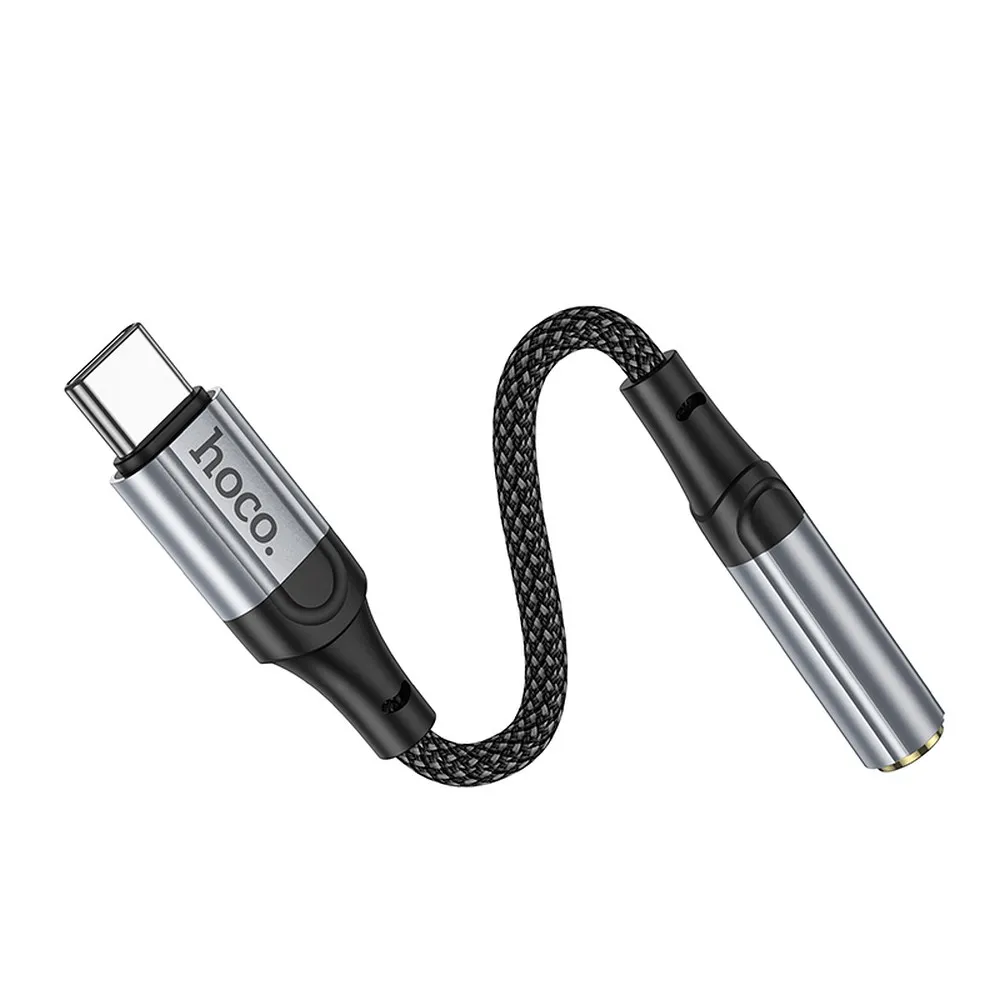 HOCO Adapter AUX Typ C auf Klinke 3,5 mm LS36 0,12 m schwarz