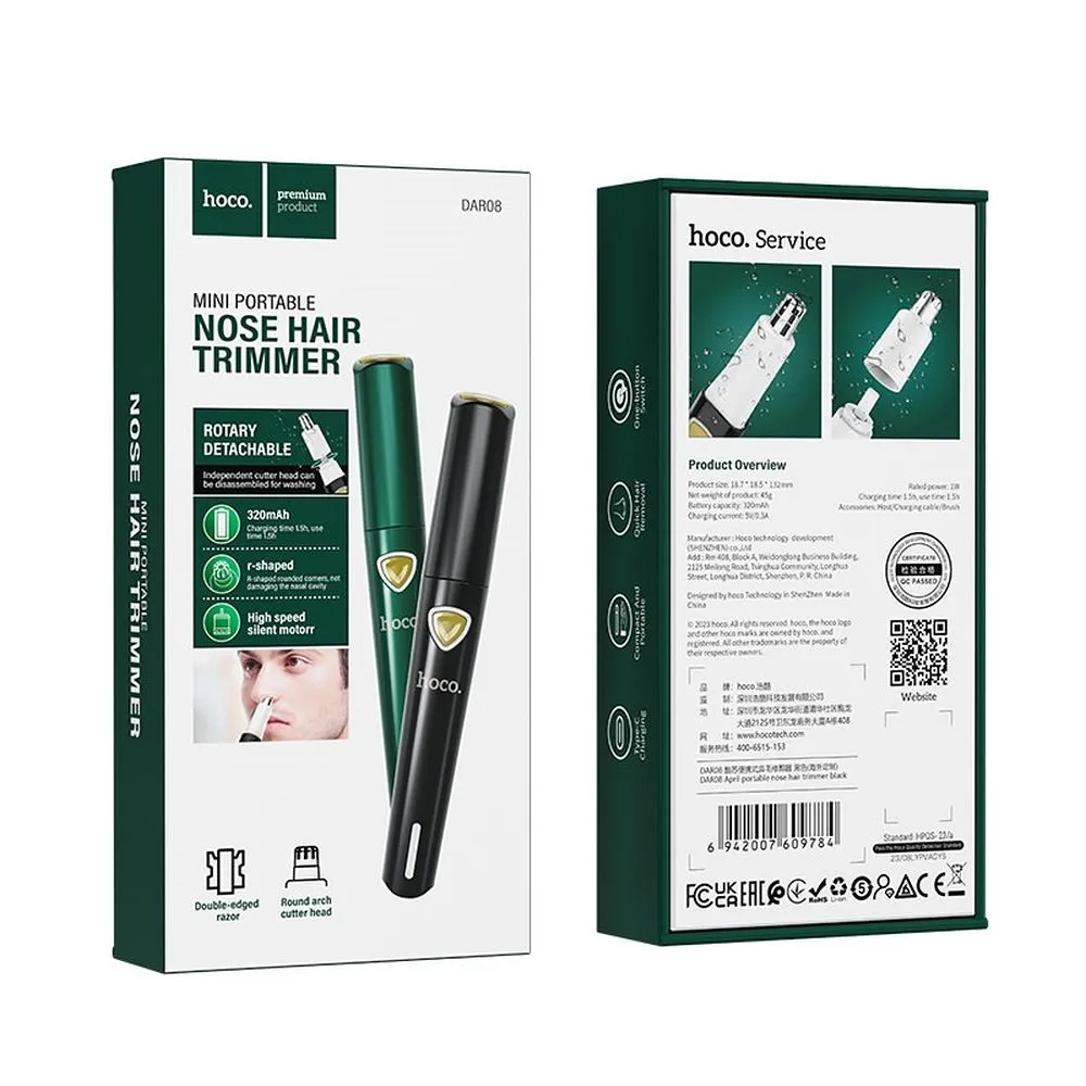 Nose hair trimmer Hoco DAR08 green