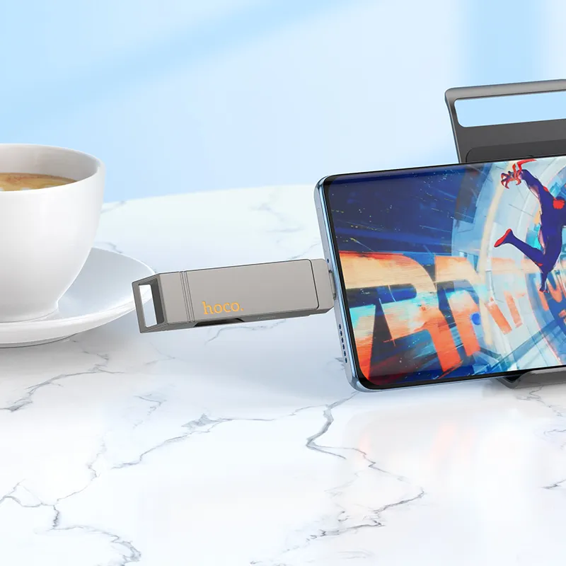 Pendrive 32GB USB 3.2 (USB A + USB C) Hoco UD15 gray