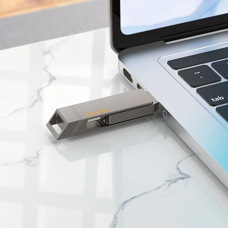 Pendrive 32GB USB 3.2 (USB A + USB C) Hoco UD15 gray