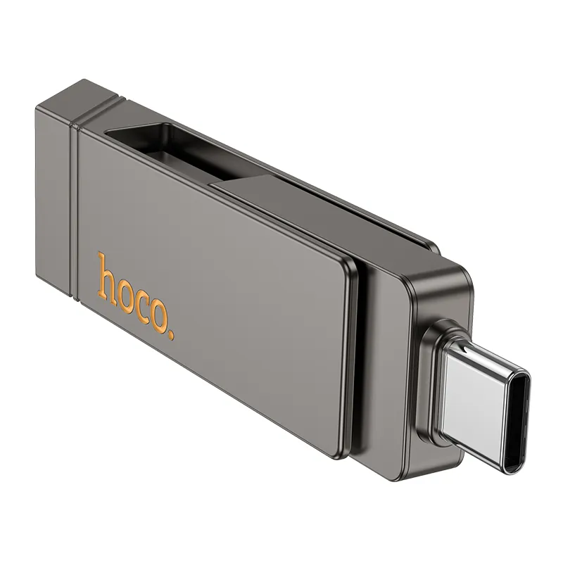 Pendrive 128GB USB 3.2 (USB A + USB C) Hoco UD15 gray