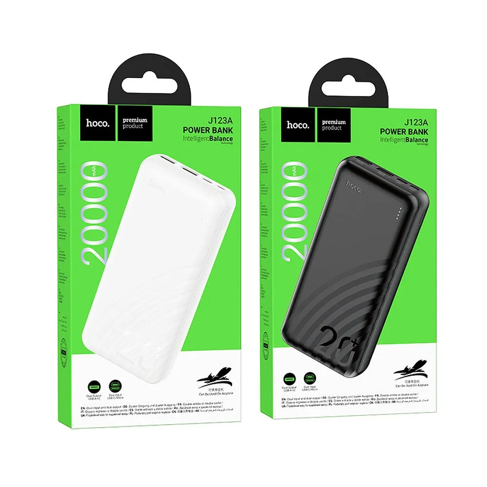 HOCO powerbank 20000 mAh 2A J123A black