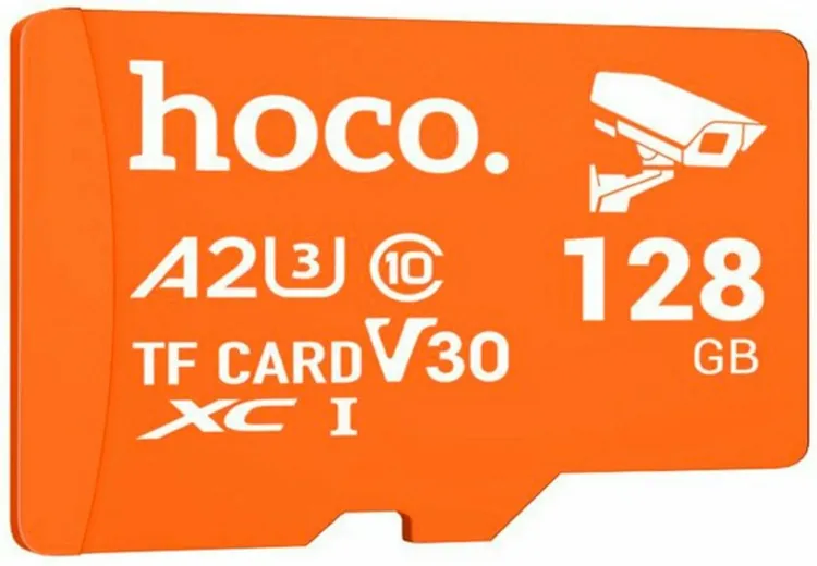 Memory card microSD 128GB class 10 UH-1 U3 V30 A2 Hoco orange