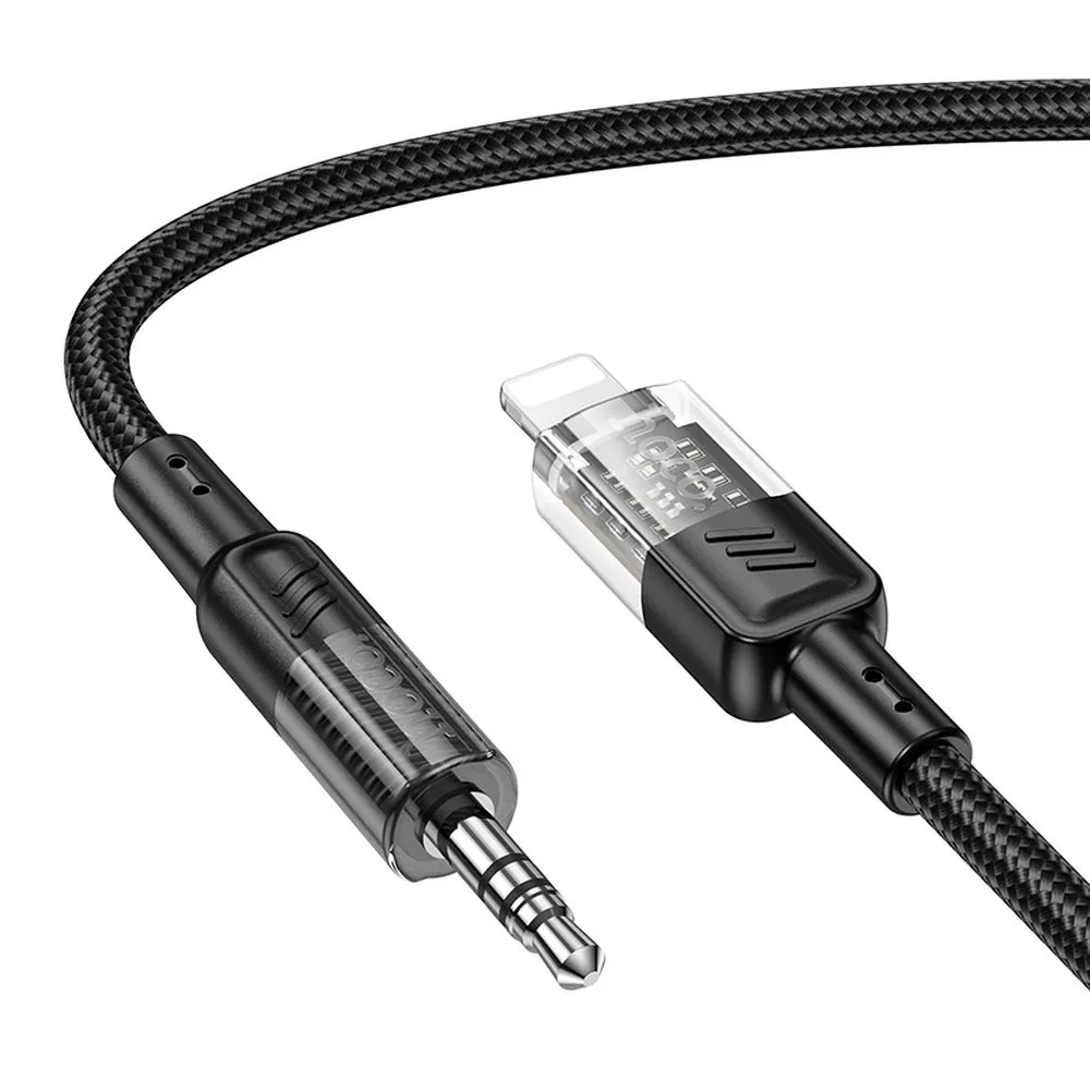 Cable AUX Jack 3,5 mm to Lightning Hoco 1,2 m UPA27 black