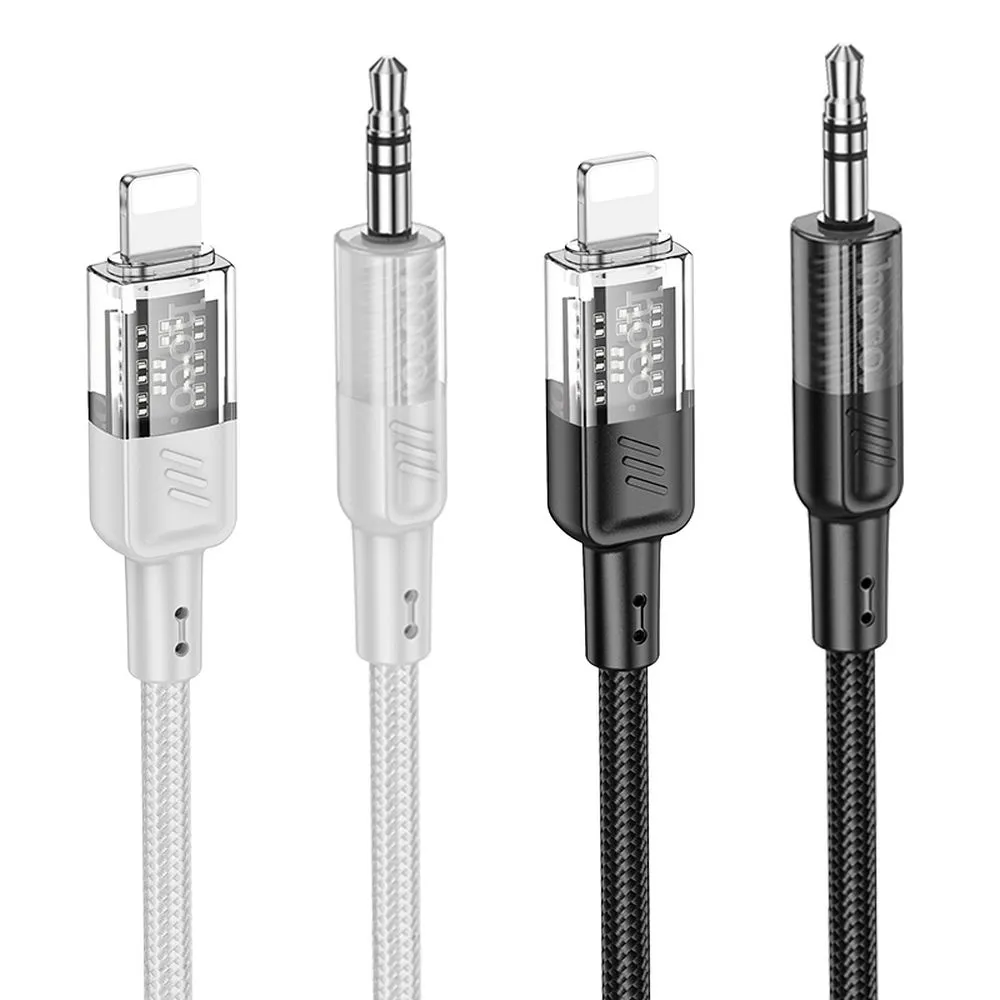 Cable AUX Jack 3,5 mm to Lightning Hoco 1,2 m UPA27 black