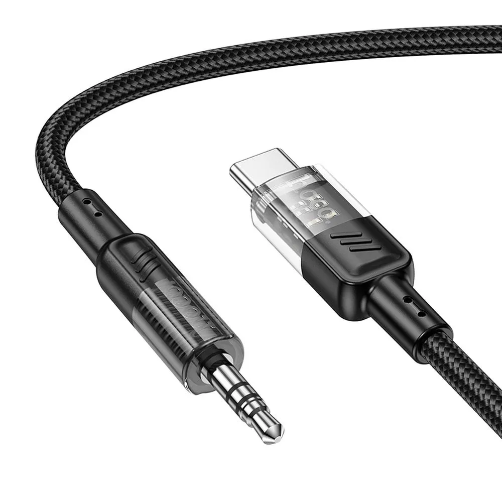 Cable AUX Jack 3,5 mm to USB C Hoco 1,2 m UPA27 black