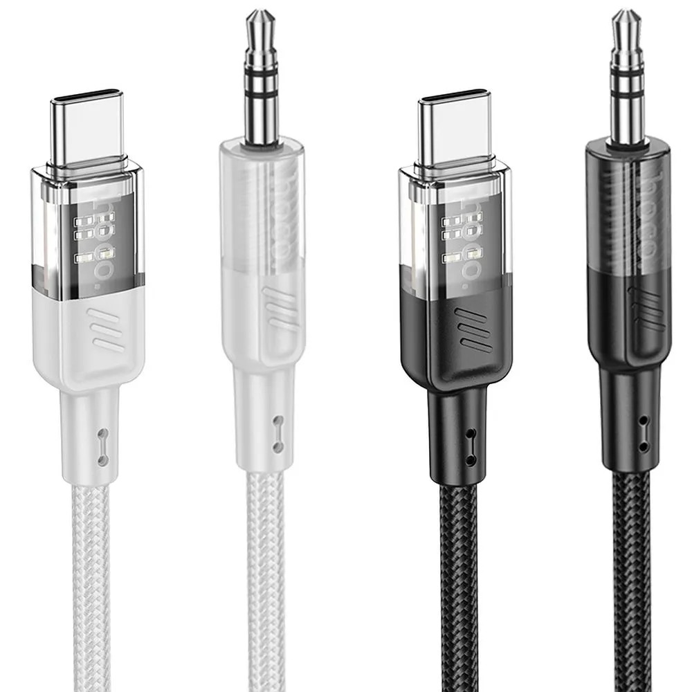Cable AUX Jack 3,5 mm to USB C Hoco 1,2 m UPA27 black