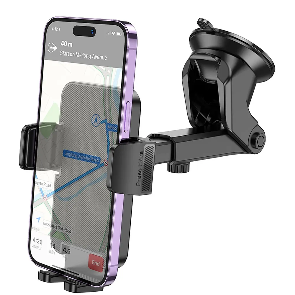 Car phone holder Hoco windshield / dashboard H37 black