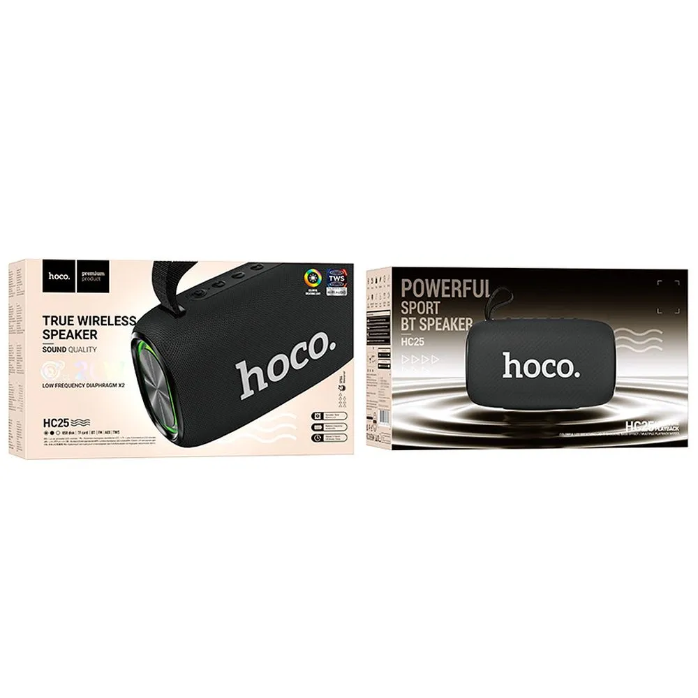 Wireless speaker 2 x 10W 3h Hoco HC25 black
