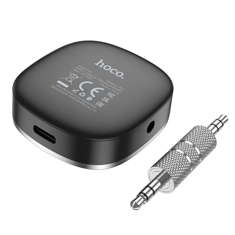 HOCO AUX Adapter Buchse 3,5 mm BLUETOOTH mit Display E80 schwarz