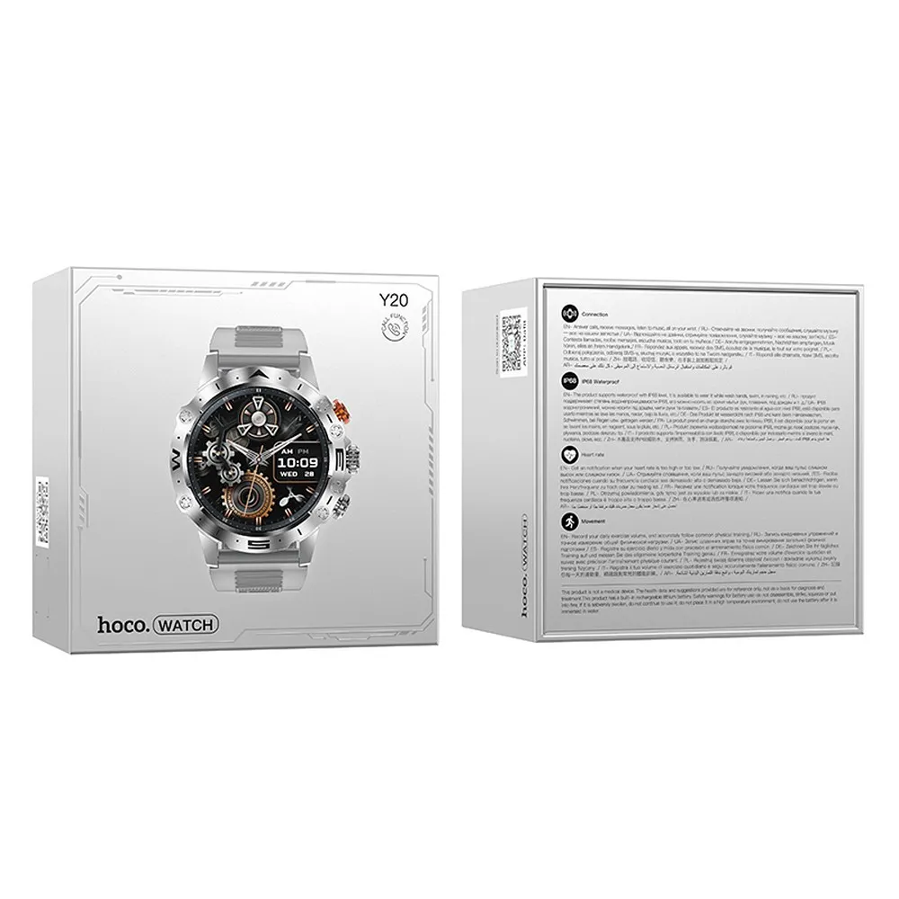 HOCO Smartwatch mit Sprechfunktion Y20 silber