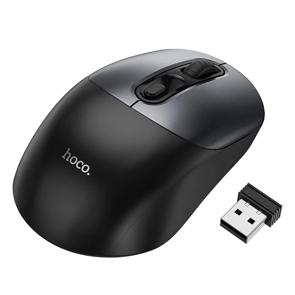 HOCO drahtlose 2.4G Computer-Maus GM28 schwarz und grau